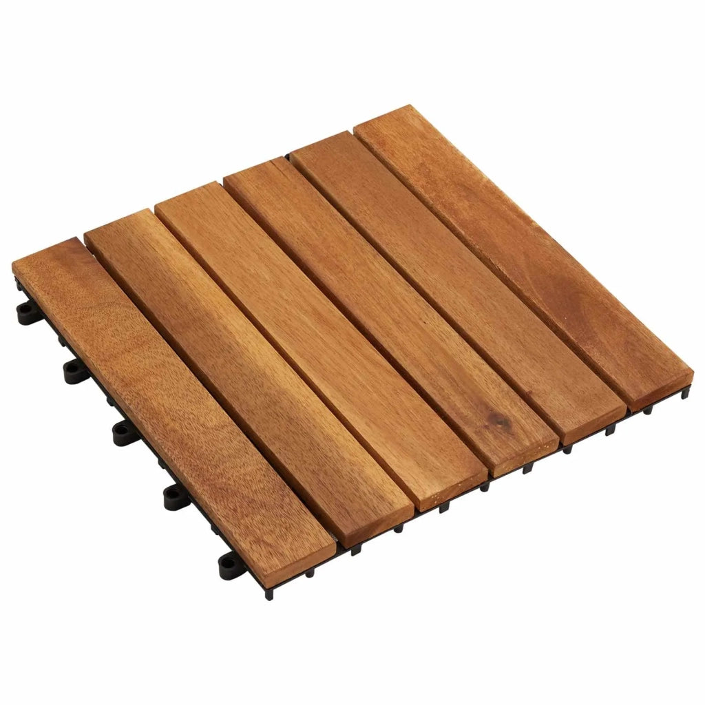 Piastrella per Decking 10 pcs Marrone 30 x 30 cm 42046707