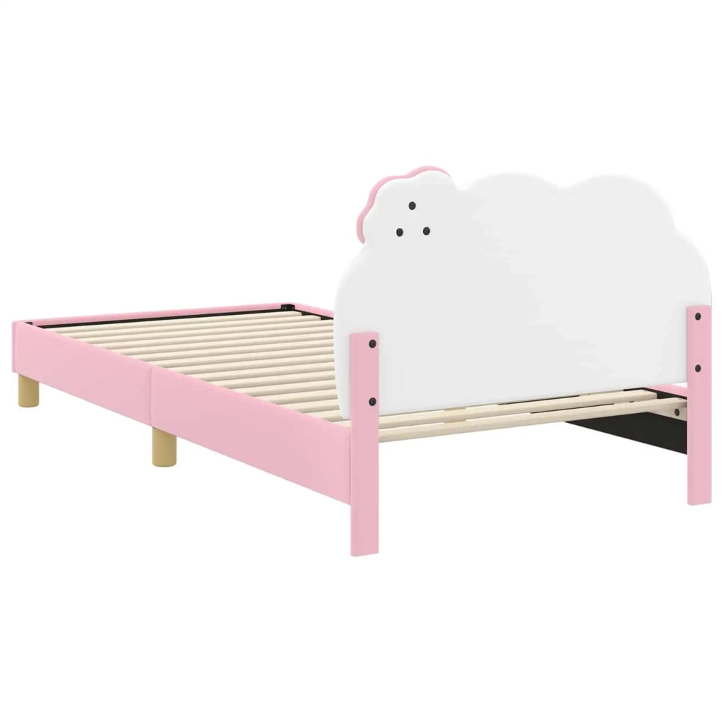Struttura letto bambini con testata Rosa 90 x 190 cm PU