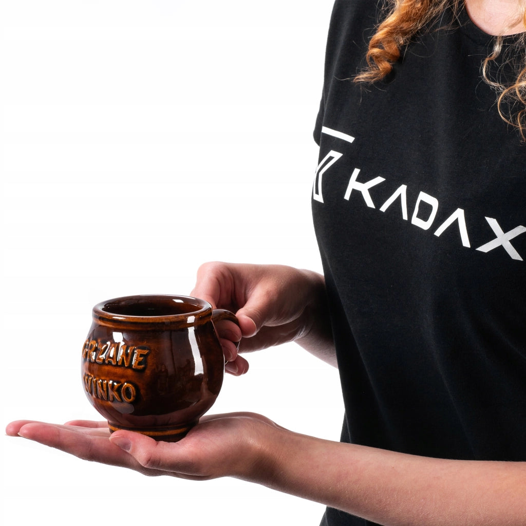 Set di 4 tazze da vin brulé KADAX da 300 ml con manico in gres.