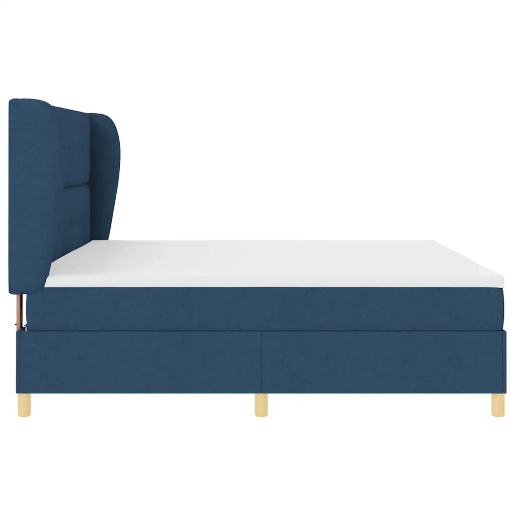 Letto a molle con materasso Blu 200 x 200 cm Tessuto 3340780