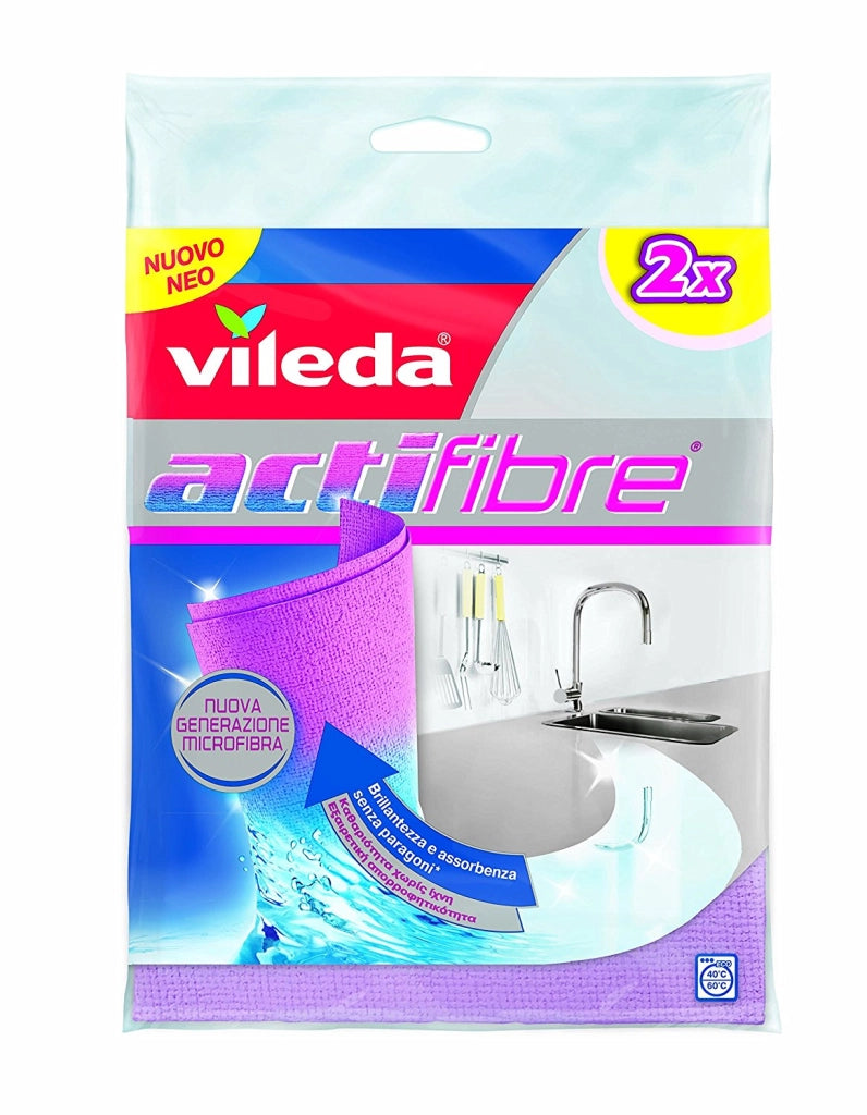 VILEDA 2 PANNI PER TUTTE LE SUPERFICI ACTIFIBRE