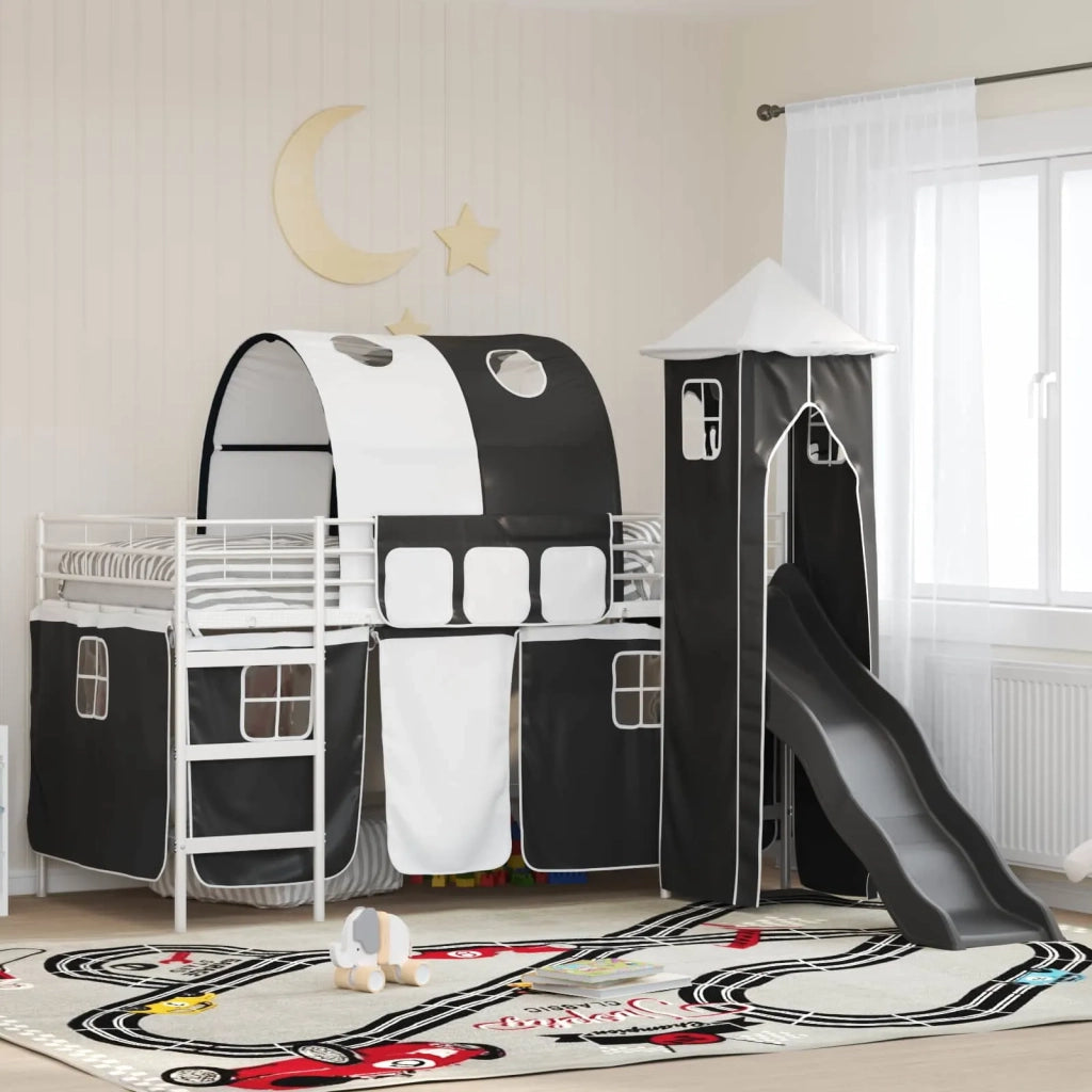 Struttura del letto loft per bambini Bianco e Nero 80 x 200 cm 42020893