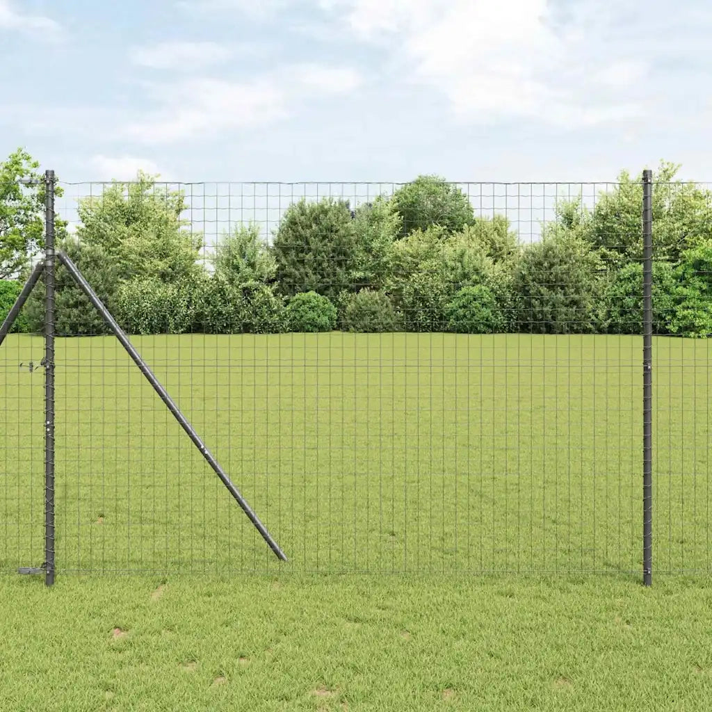vidaXL Pali per Recinzione 2 pcs Grigio 200 cm