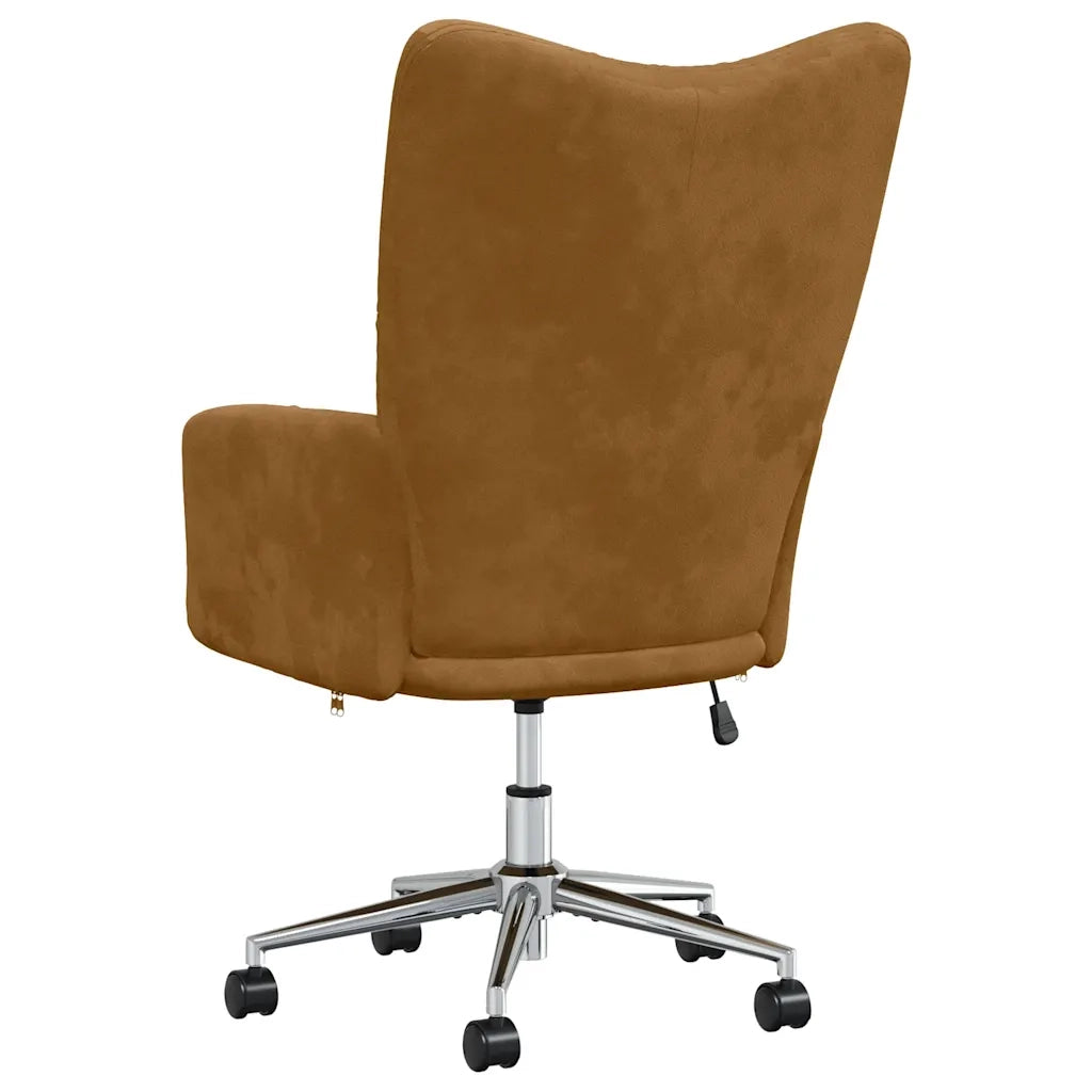 Poltrona Relax Marrone in Velluto 328169
