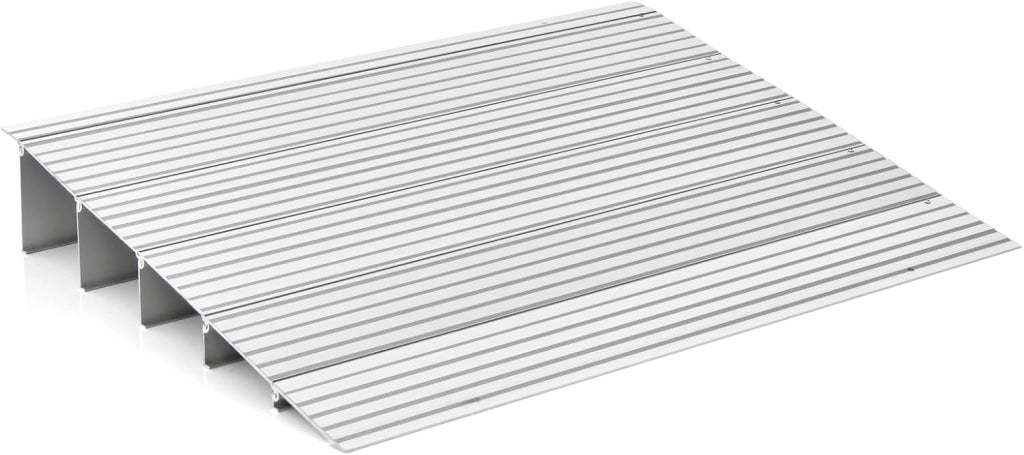Rampa per Soglia Porta, Rampa d'Accesso in Alluminio con Altezza Regolabile, Superficie Antiscivolo, Portata 317 KG (13 cm)
