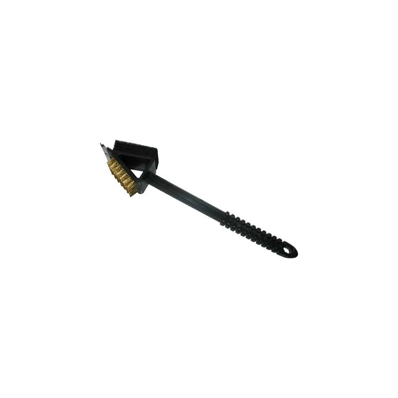 SPAZZOLA DOPPIA PER BARBECUE 36 cm