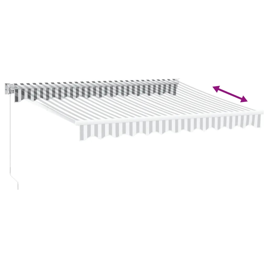 Tenda da Sole Antracite e Bianca 3x2,5 m Tessuto e Alluminio 3216103