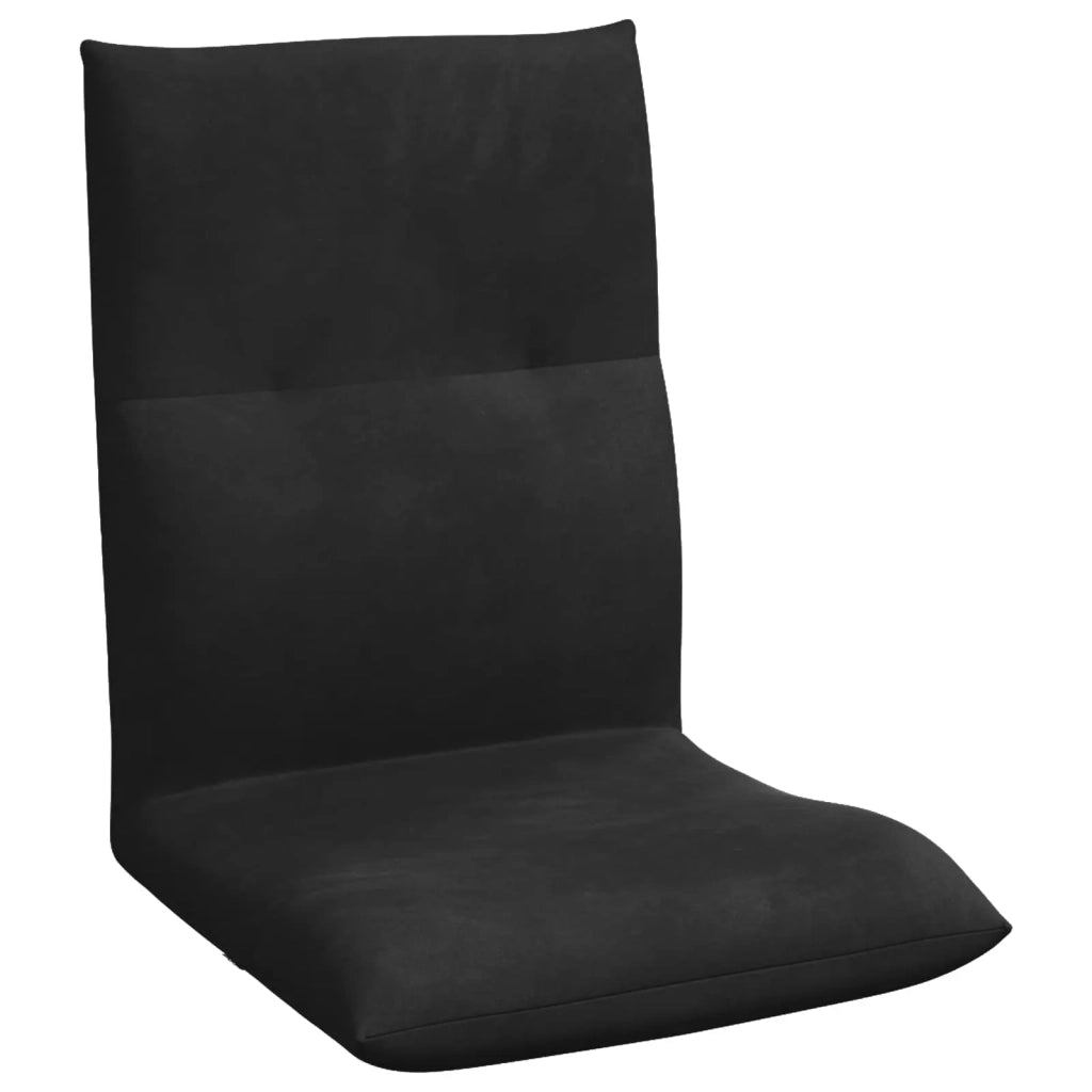 Sedia da Pavimento Nero 46 x 50 x 61 cm Velluto 42028179