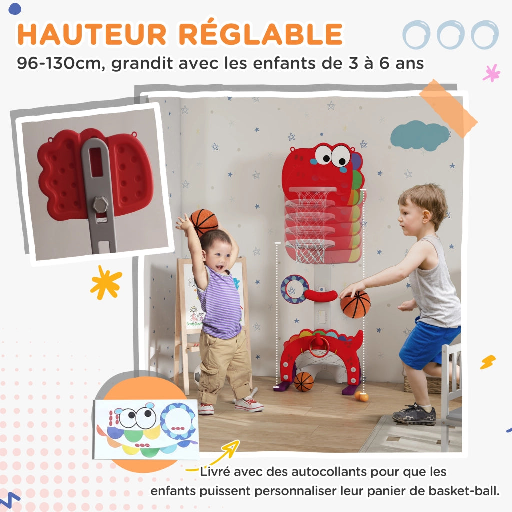 Cestino da basket per bambini ¨C Minimal ¨C regolabile, 5 in 1, 3-6 anni