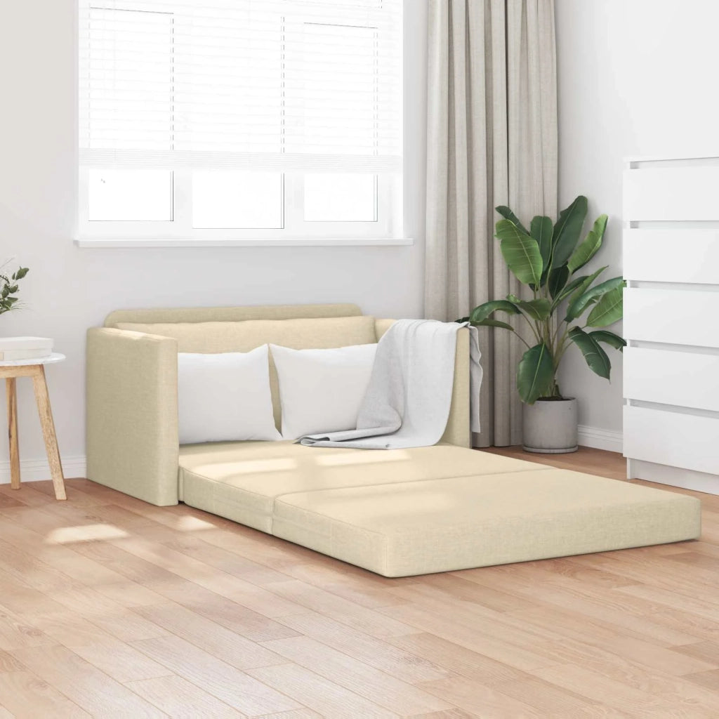 Divano letto | Sof¨¤ letto | Letto singolo 110cm Crema Tessuto