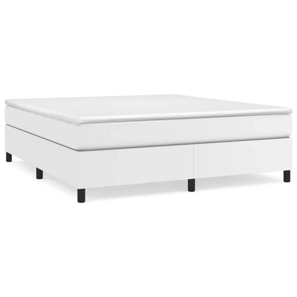 Struttura Letto a Rete a Molle Bianco 160x200 cm in Similpelle