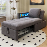 Divano letto 3 in 1 - Zephmum- Schienali LED e porte USB/Type-C