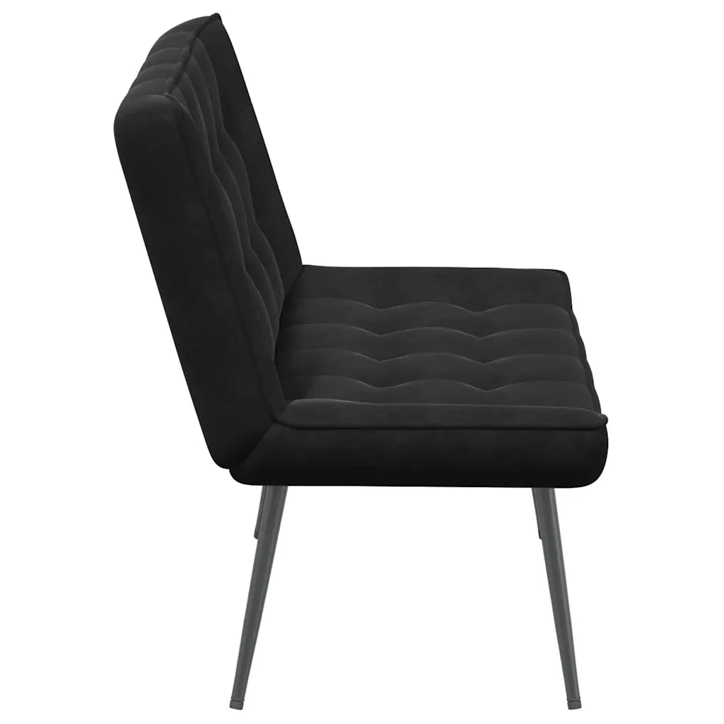 Panca Nera 110x74x84 cm in Velluto 4012342