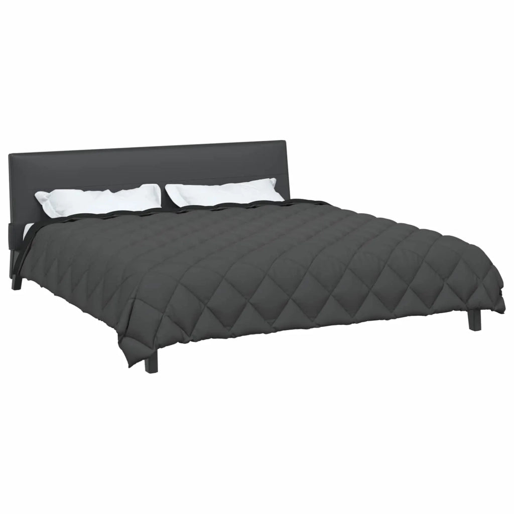 Piumone | Duvet Invernale Nero e antracite 200 x 220 cm Microfibra