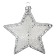 STELLA IN VETRO DA APPENDERE COLOR ARGENTO 10,5CM