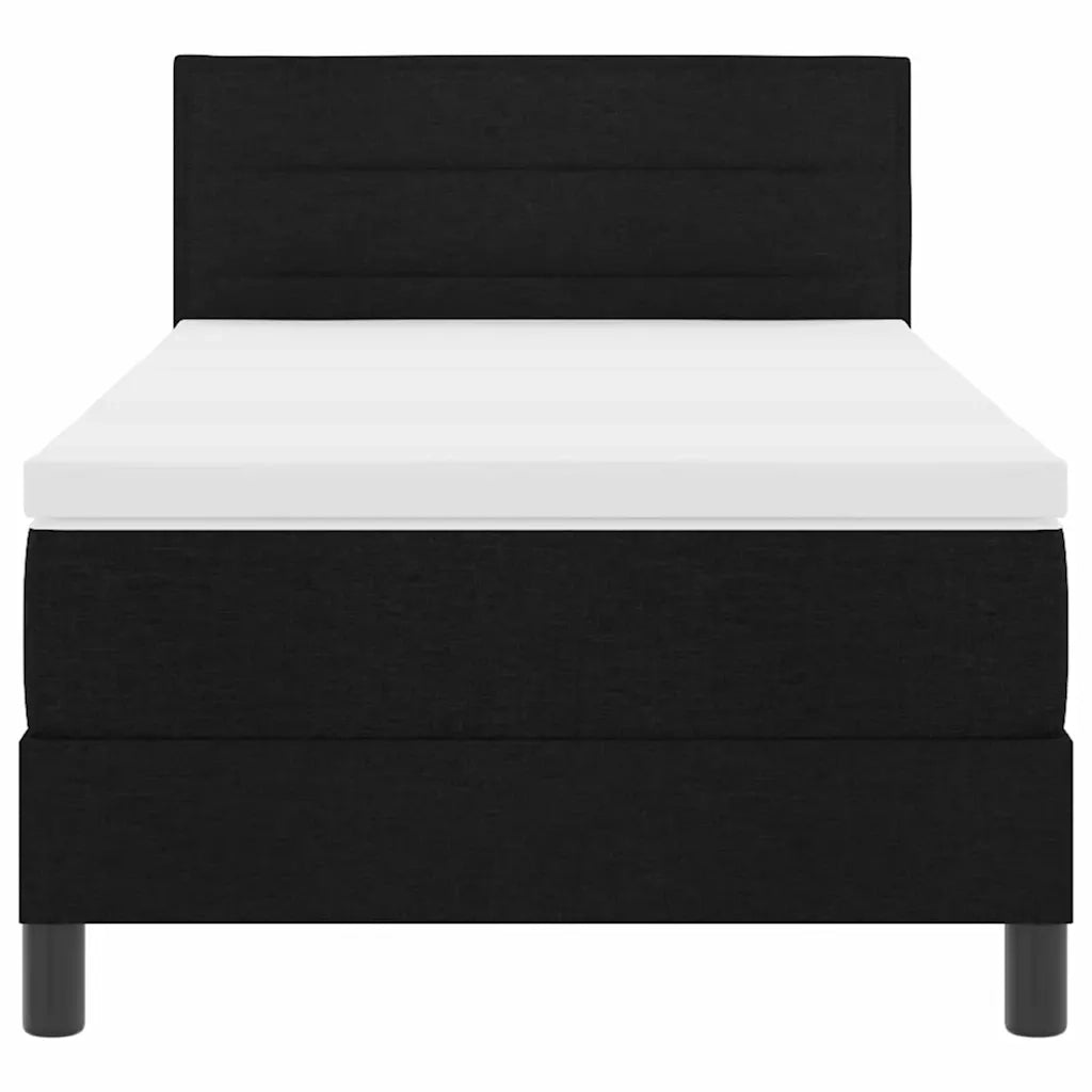 Letto a molle con materasso con led Nero 80 x 200 cm Tessuto 3342088