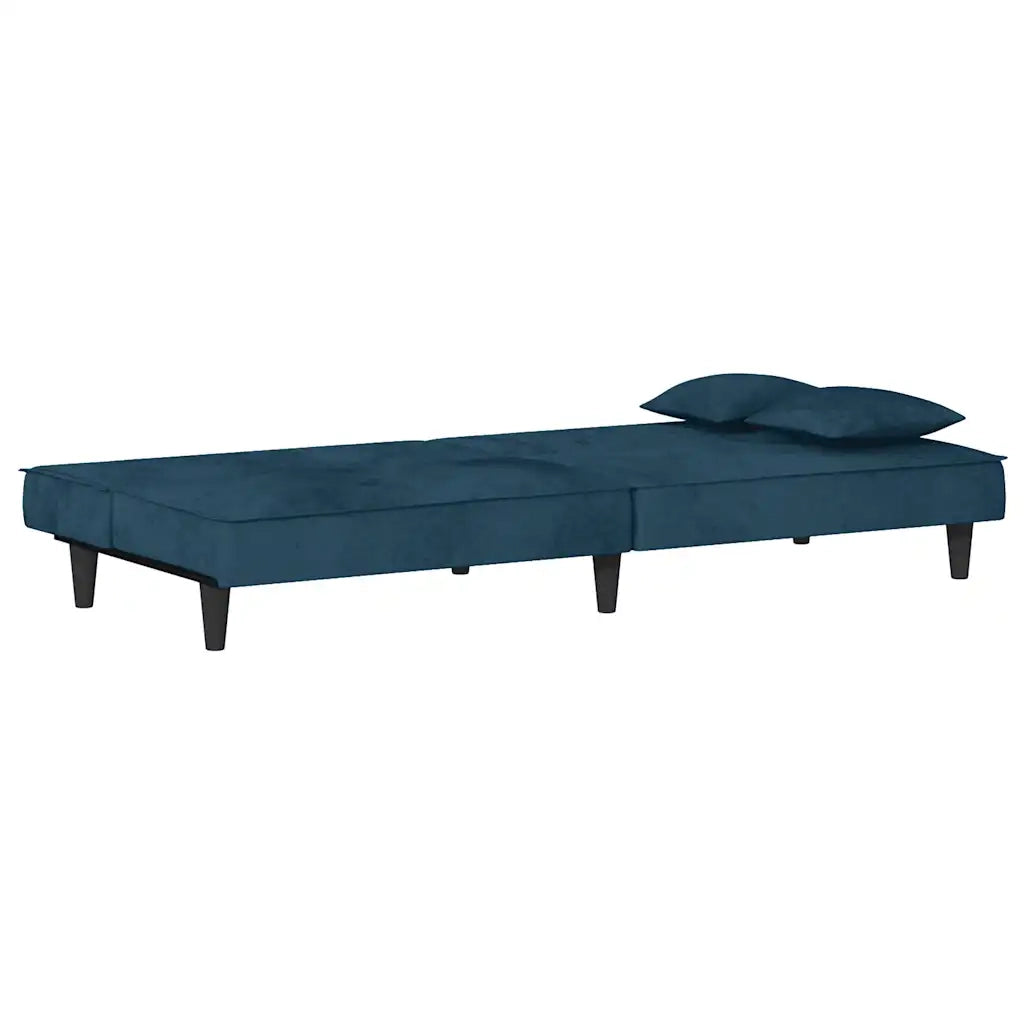 Divano letto | Sof¨¤ letto | Letto singolo Blu in Velluto