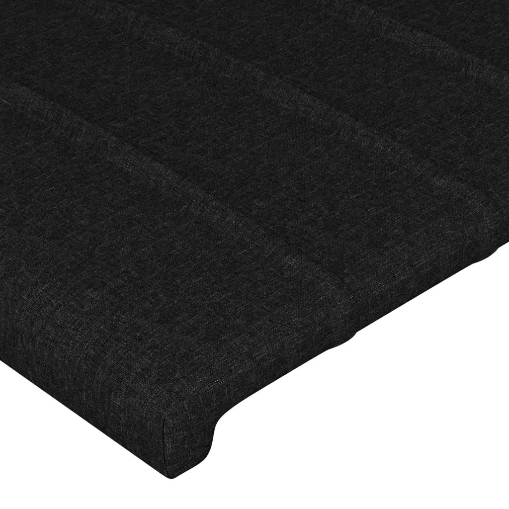 Testiera ad Orecchio-Testata con Orecchie Nera 103x16x78/88 cm in Tessuto 661336