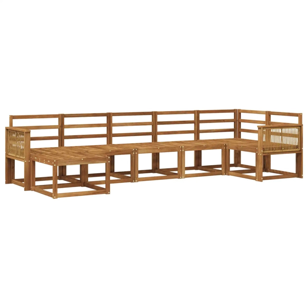 Set di divani da esterno 7 pcs Naturale