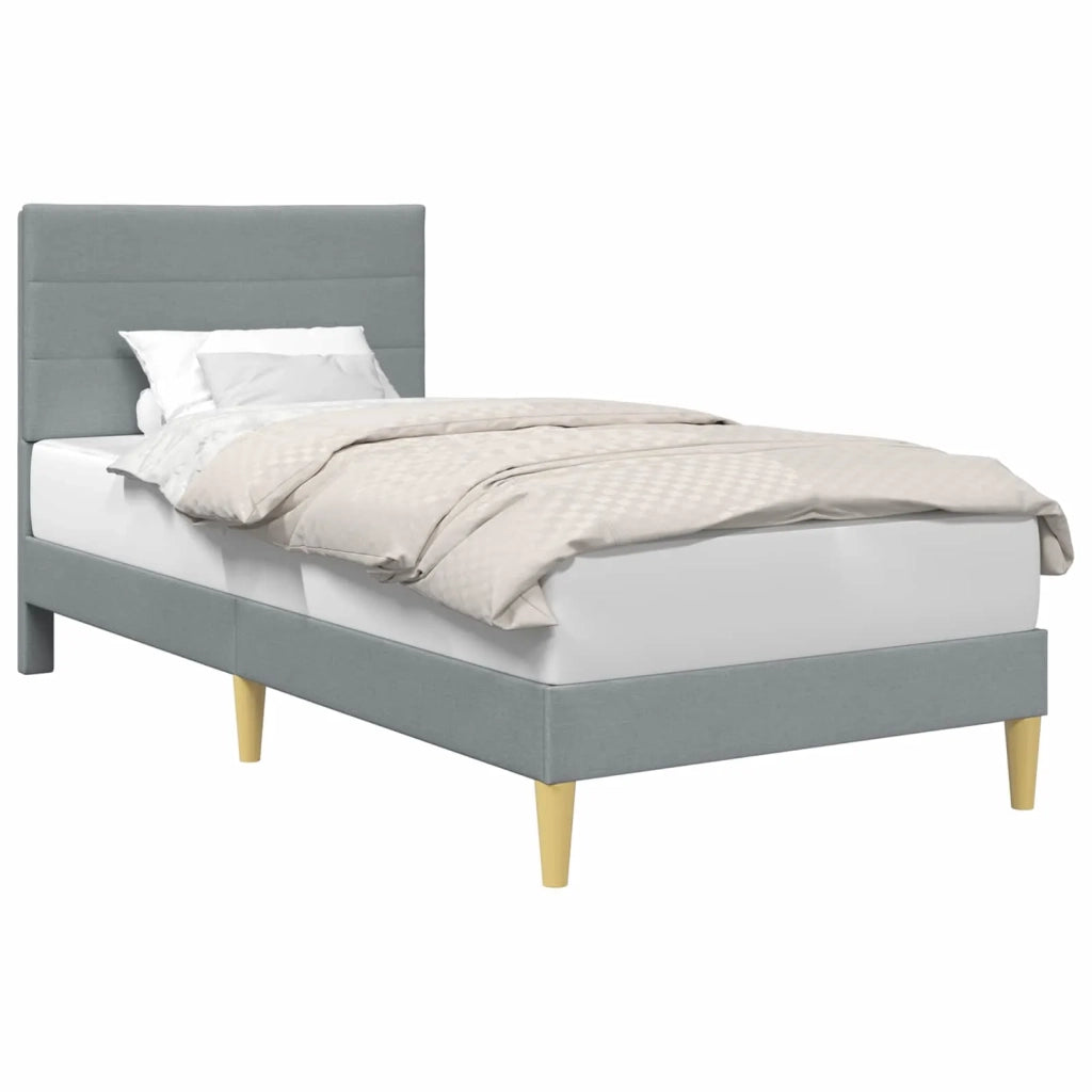 Struttura del letto-Giroletto Grigio Chiaro 100 x 200 cm Tessuto 264425