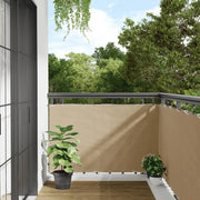 Paravento da Balcone-Pannello per balcone Beige 90x300 cm in Tessuto Oxford