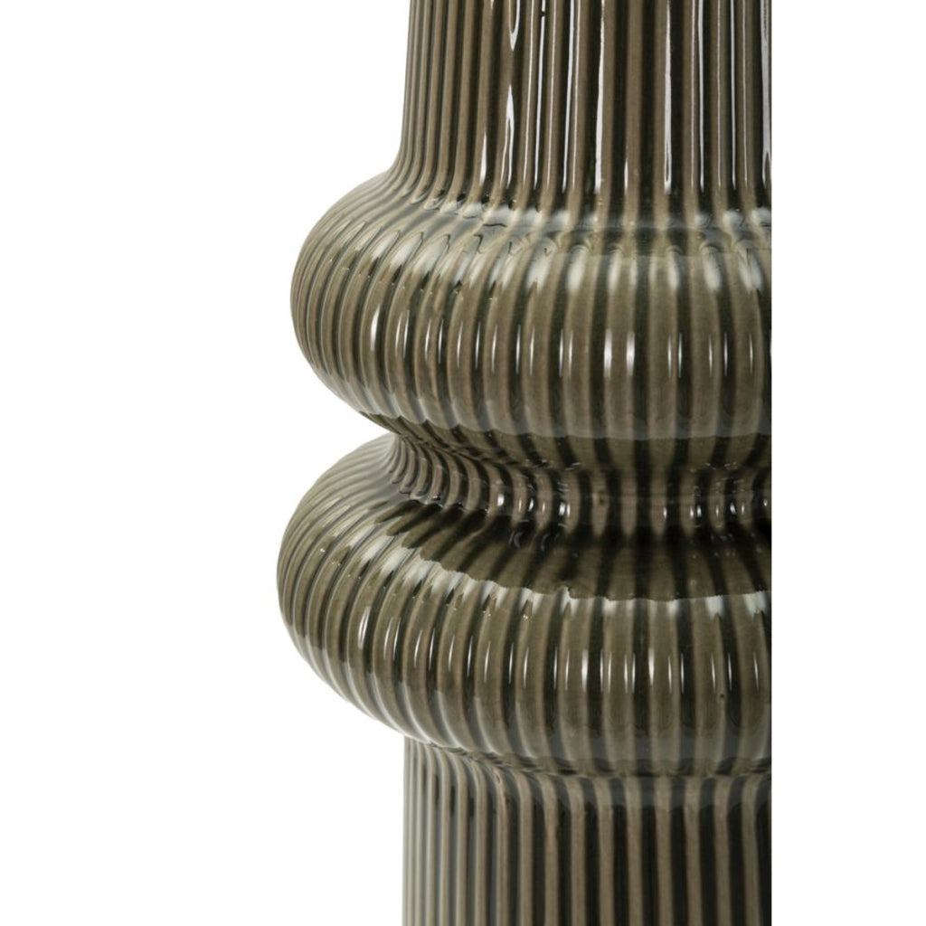 Vaso Decorativo VKH1046, Verde, Ceramica, 18x18x36 cm