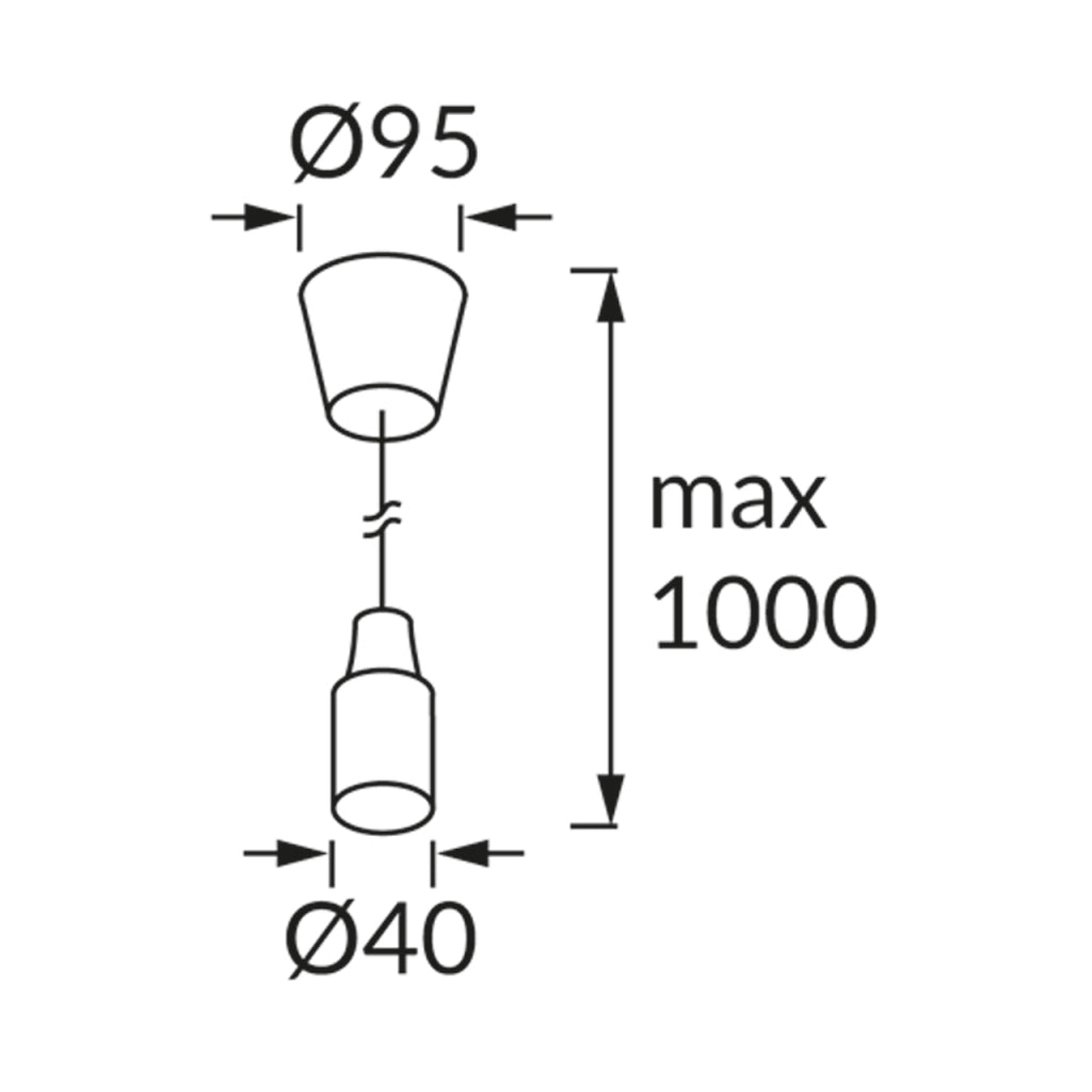 Lampada sospesa minimal bianca E27 60W Volta Struhm