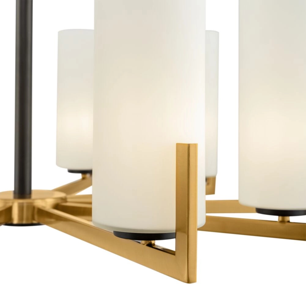 Lampadario ottone con tubi vetro Fortano Maytoni MOD089PL-10BS