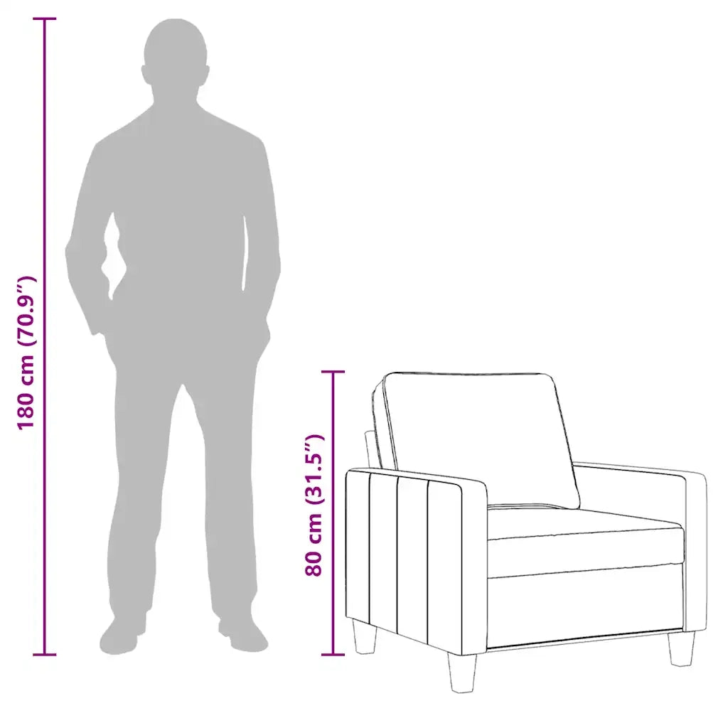 Poltrona | Sedia Relax Crema 60 cm in Tessuto