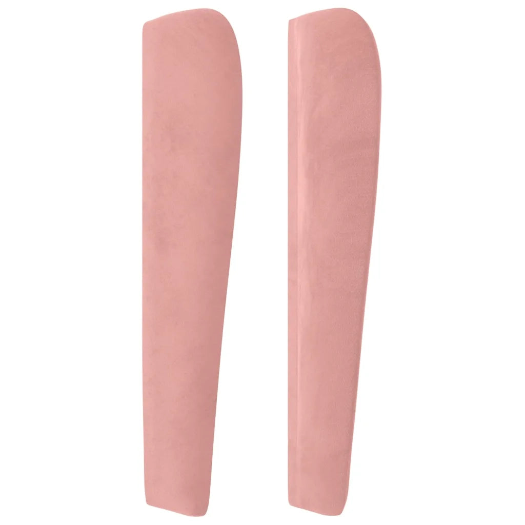 Testiera ad Orecchio Rosa 147x23x118/128 cm in Velluto 3117729