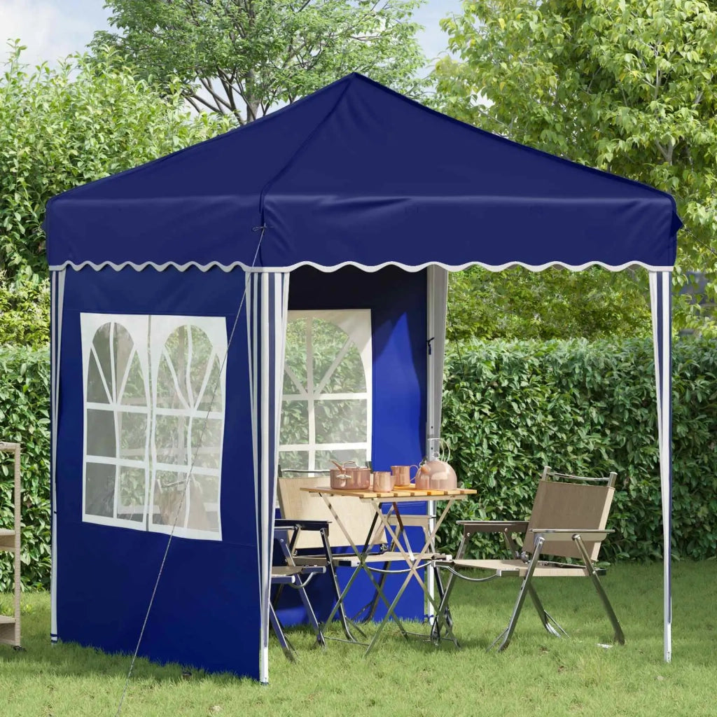 Tenda per feste a pop-up-Gazebo Blu 195 x 195 x 245 cm Tessuto Oxford 907612