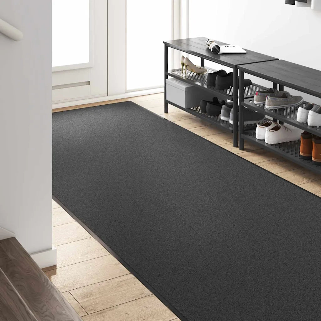Tappetino Altro Antracite e Nero 120 x 250 cm Poliammide e PVC 4100721