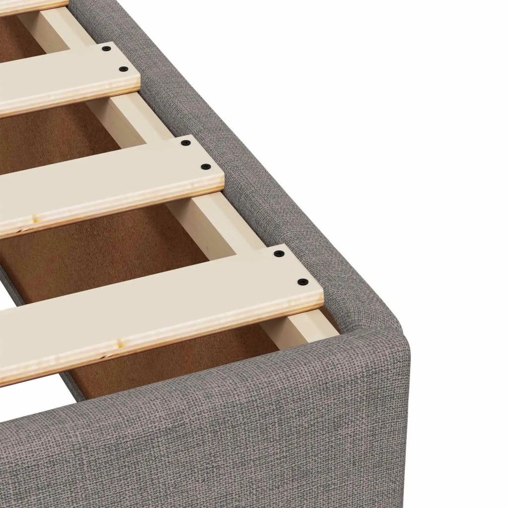 Letto con Box Spring, Materasso e LED Tortora 200 x 200 cm 3452026