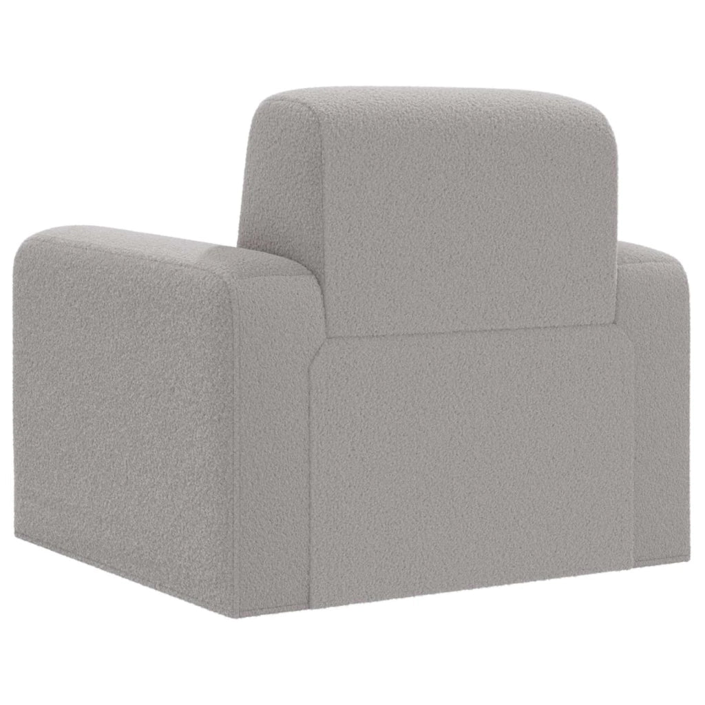 Poltrona Grigio Chiaro Bouclé 42042448