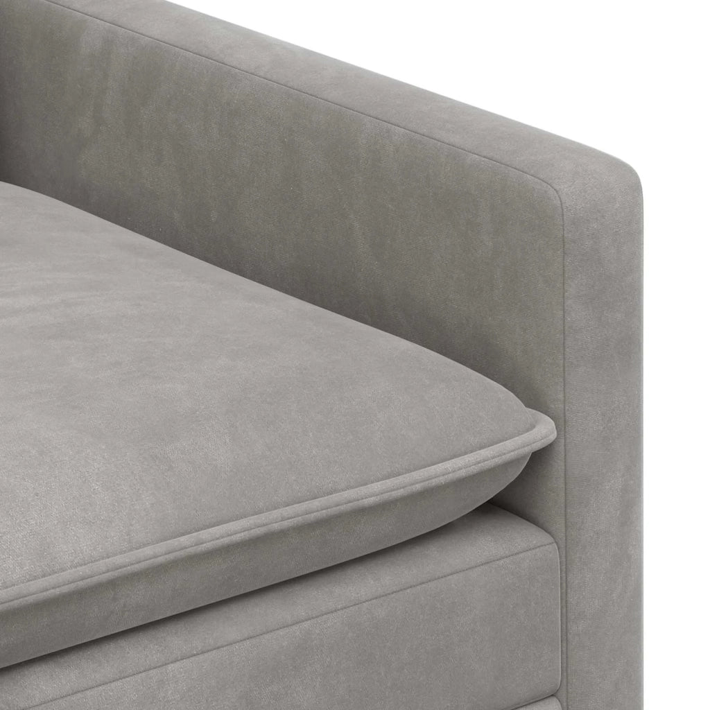Divano Grigio Chiaro 156 x 81 x 87,5 cm Velluto 42028839