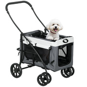 Carrello per Cani Piccoli Pieghevole ¨C zephmum ¨C Grigio