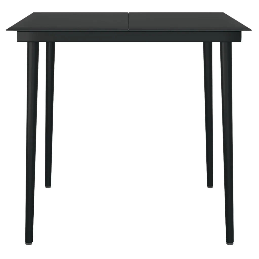 Set da Pranzo da Giardino 5 pz Grigio e Nero 3099408