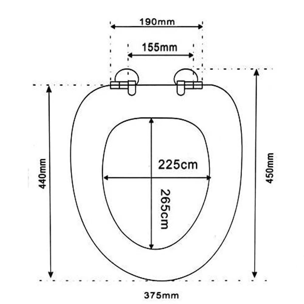 Sedile Copriwater Universale Per Bagno Effetto Marmo MDF 450x375 mm 52966A