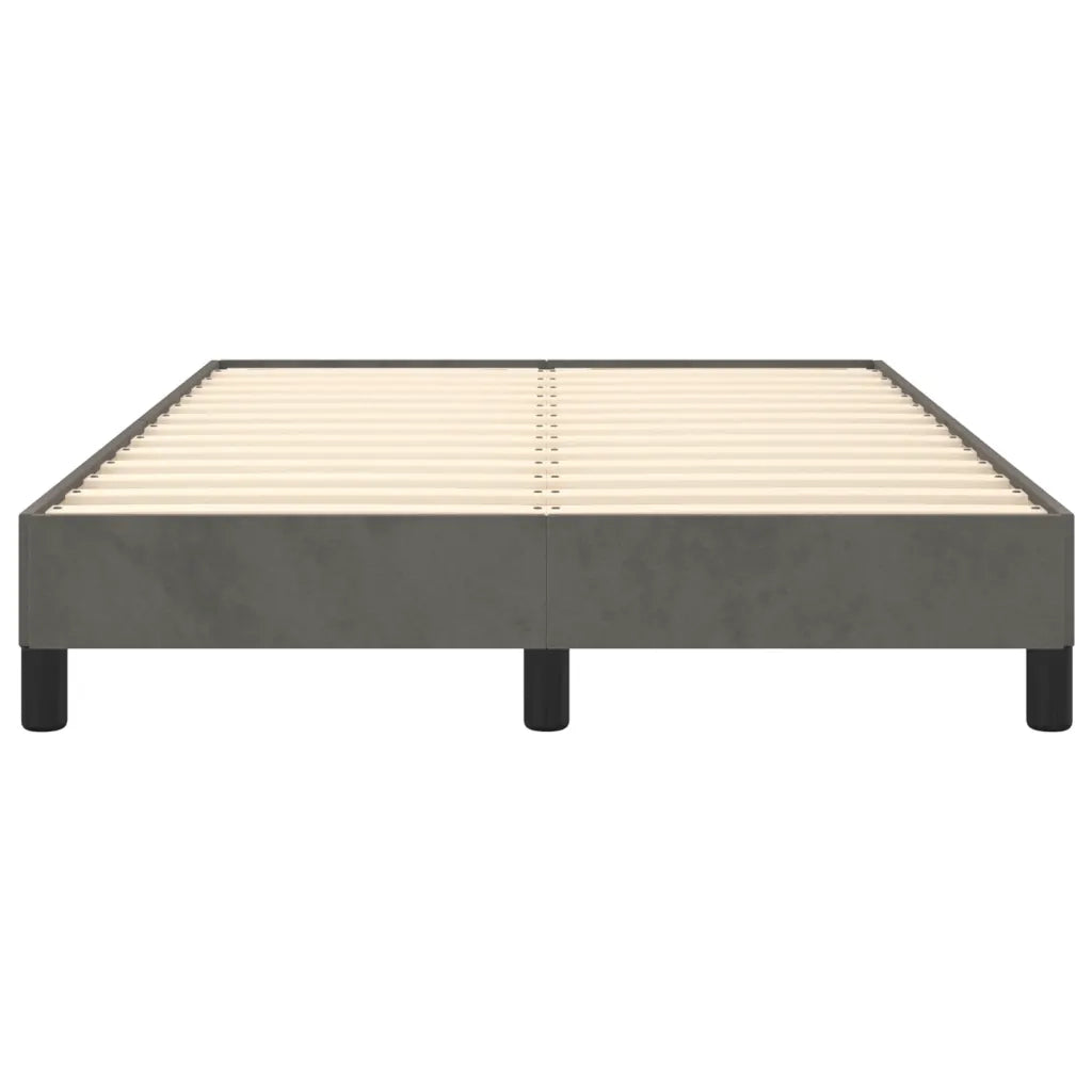 Letto matrimoniale | Letto per adulti | Giroletto senza Materasso Grigio Scuro 120x200 cm Velluto