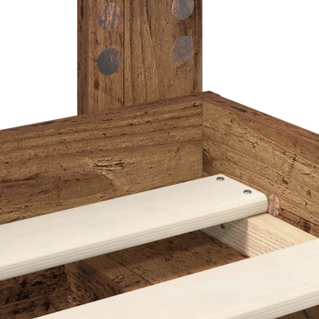 Struttura del letto-Giroletto Legno vecchio 75 x 190 cm Pino massello 417766