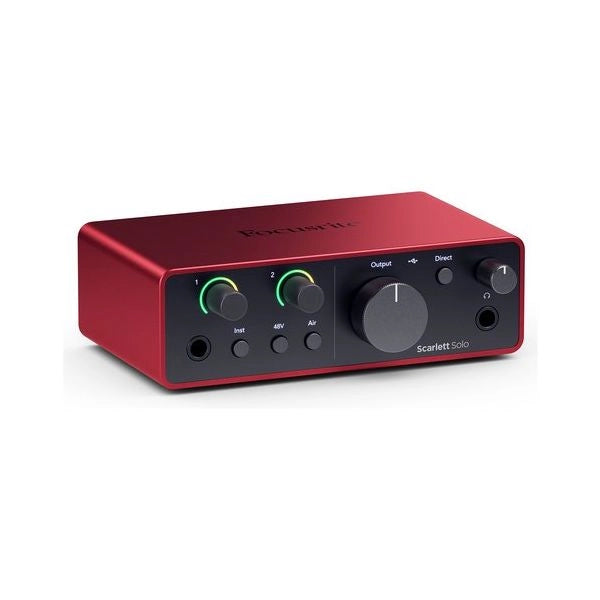 Interfaccia audio focusrite scarlett solo 4gen red e black - 0815301001478