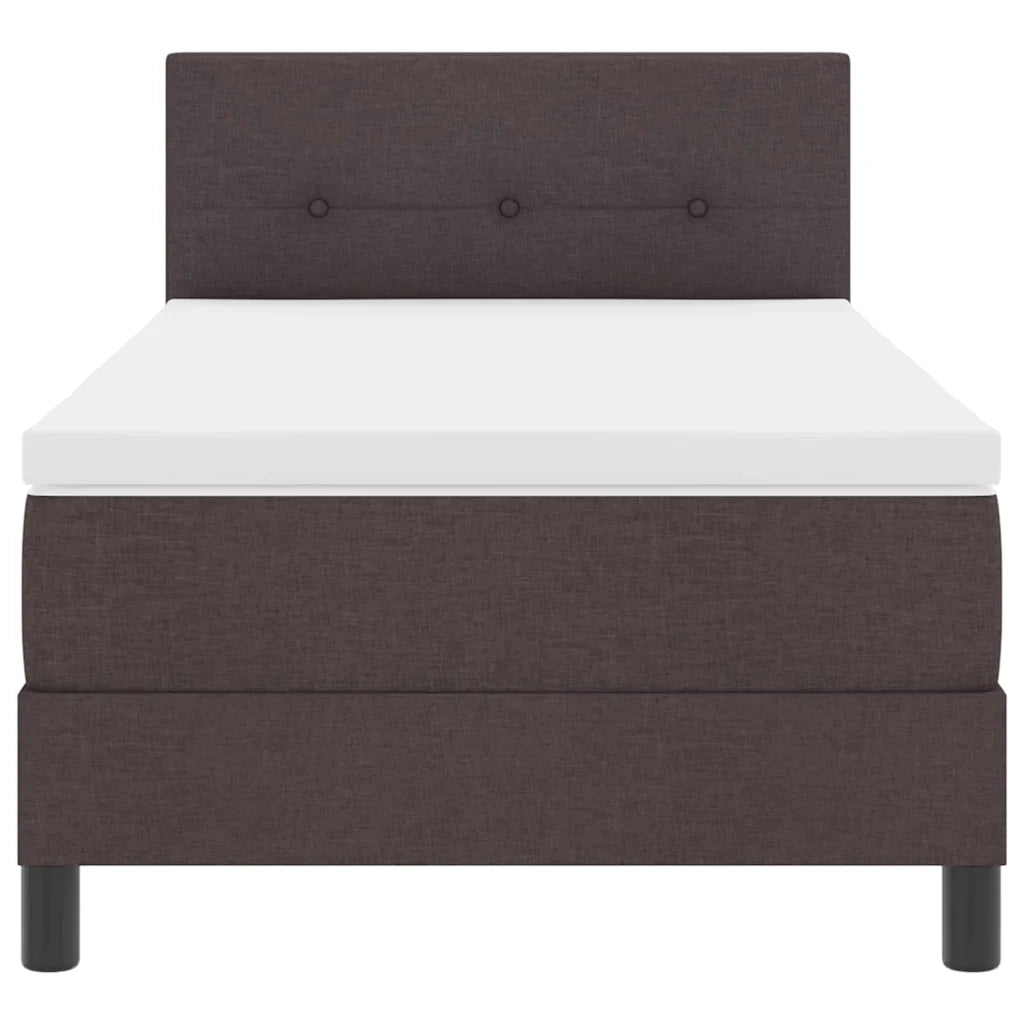 Letto a molle con cuscino Marrone Scuro 100 x 200 cm Tessuto 3338667