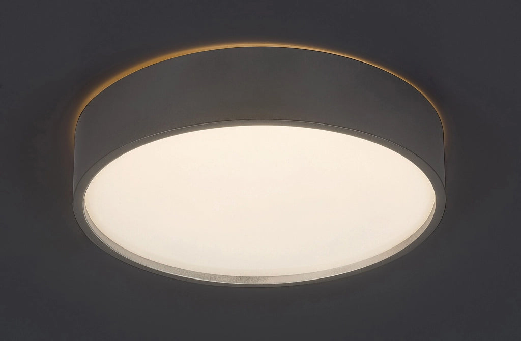 Plafoniera LED rotonda 28cm 18W argento IP44 Rabalux