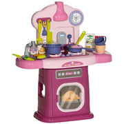 Cucina Giocattolo per Bambini con Accessori ¨C Minimal ¨C Rosa 51x21x60 cm