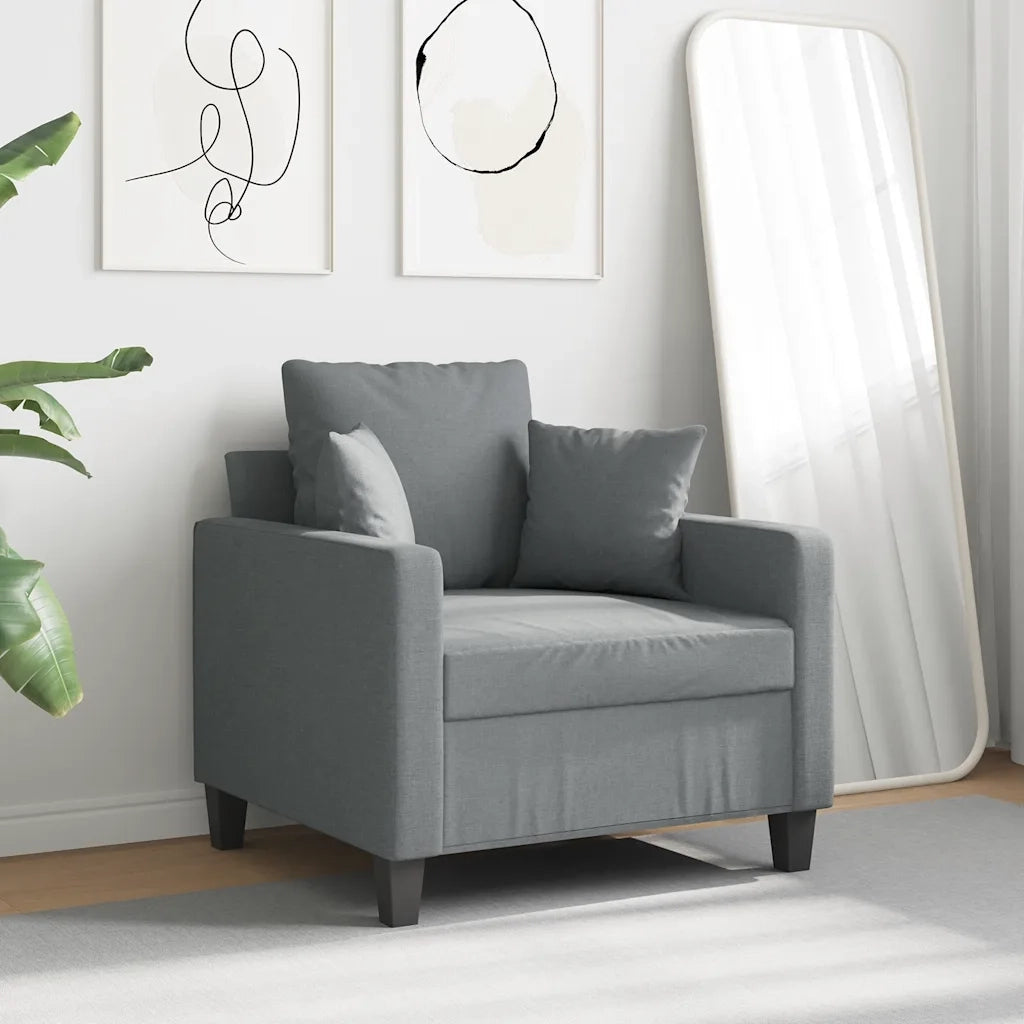 Poltrona | Sedia Relax Grigio Chiaro 60 cm in Tessuto