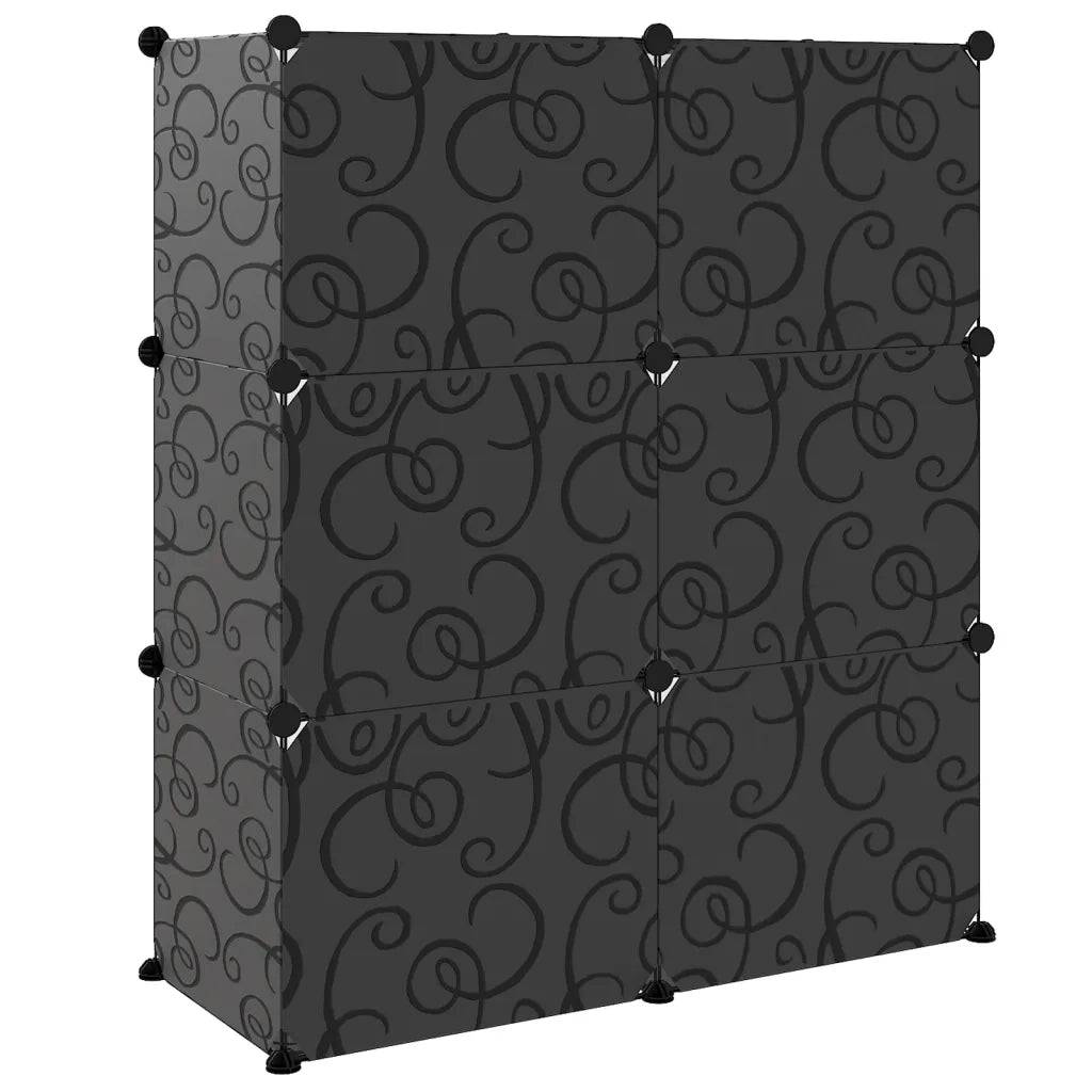 Scarpiera | Mobile per scarpe Nera 84,5x31x93,5 cm in PP
