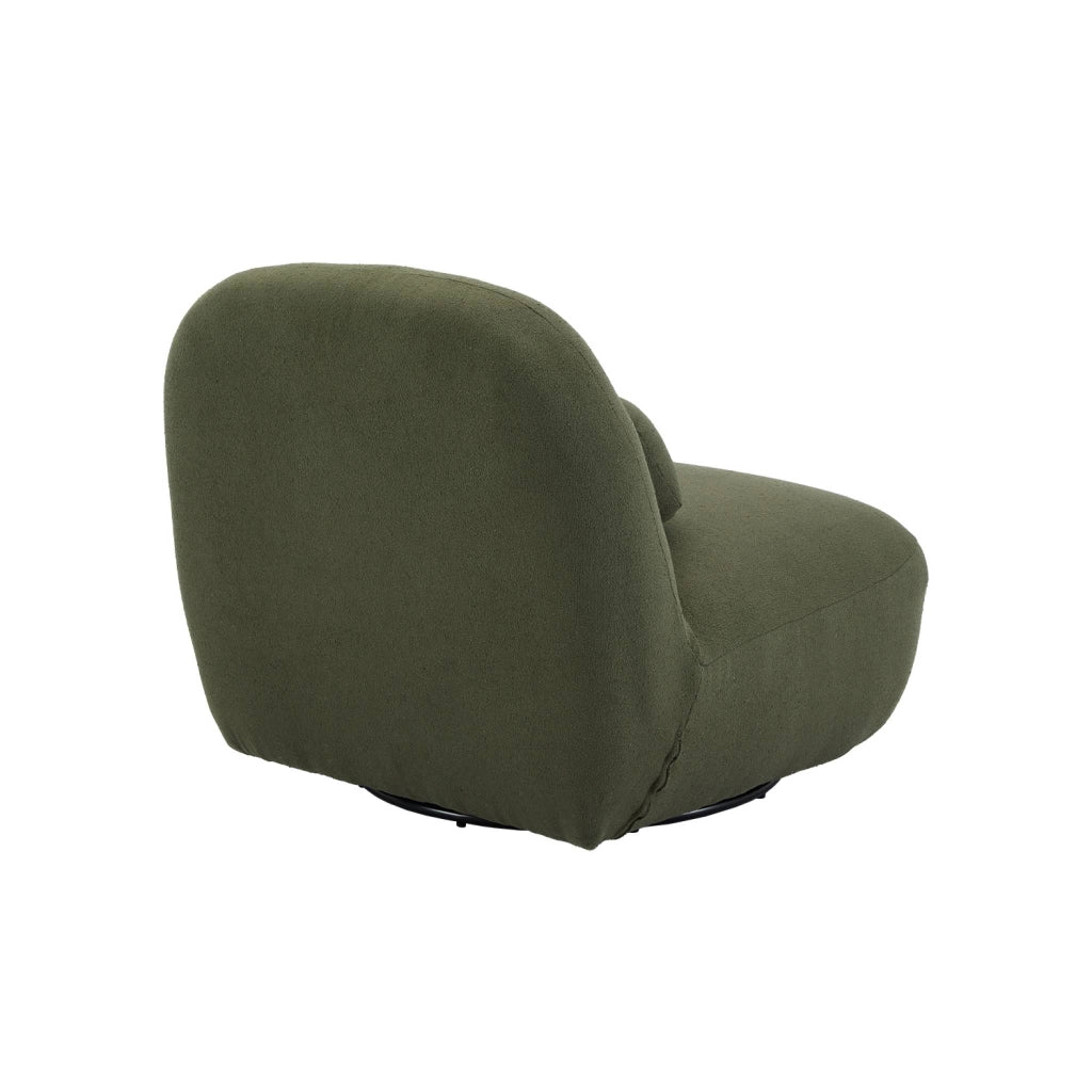 Poltrona girevole 360° bouclé, kaki