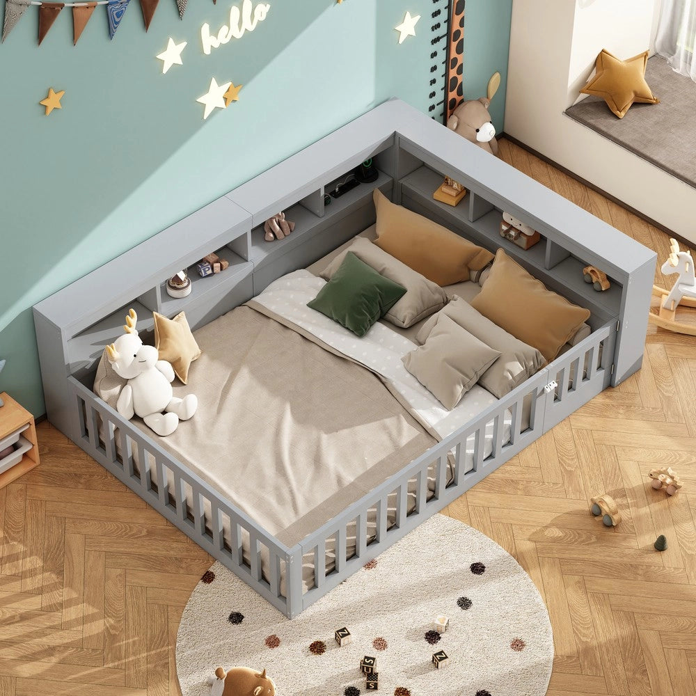 Letto Divano 140x190 con Rete a Doghe e Contenitore ¨C MINIMAL ¨C Grigio