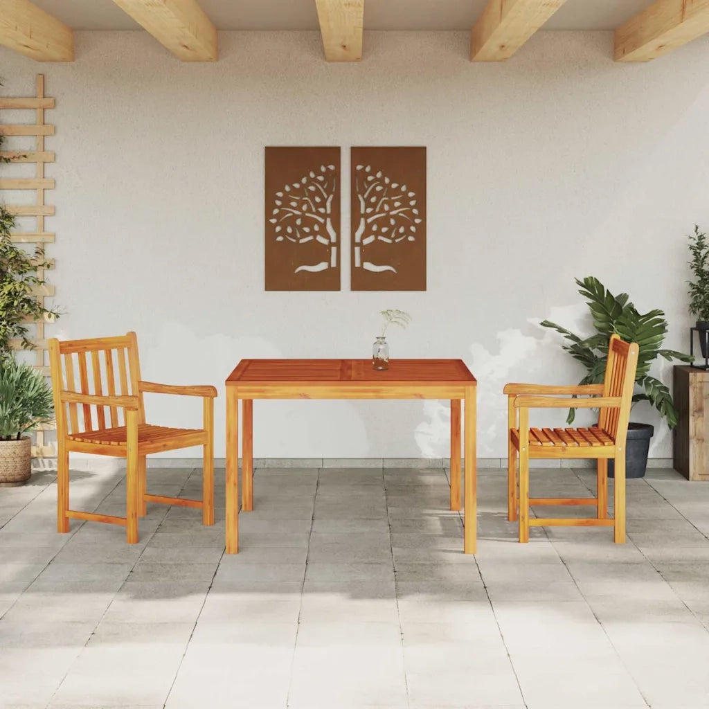 Set da Pranzo per Giardino 3 pcs Marrone 3375645