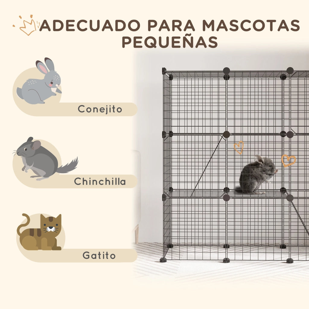 Recinto per Animali Domestici ¨C Minimal ¨C Nero 105x45x105 cm